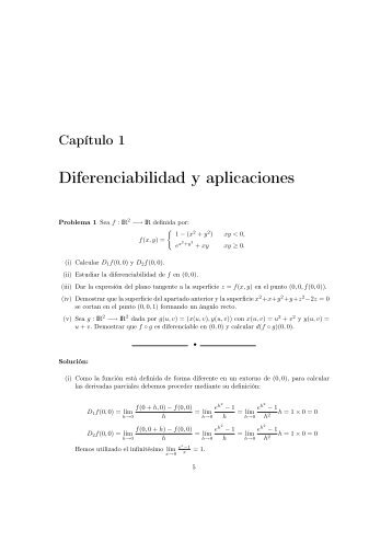 Problemas de diferenciabilidad y geomÃ©tricos