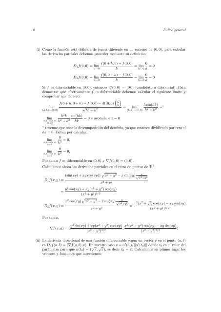 Problemas de diferenciabilidad y geométricos