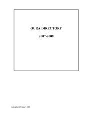 oura directory 2007-2008 - Ontario University Registrars' Association