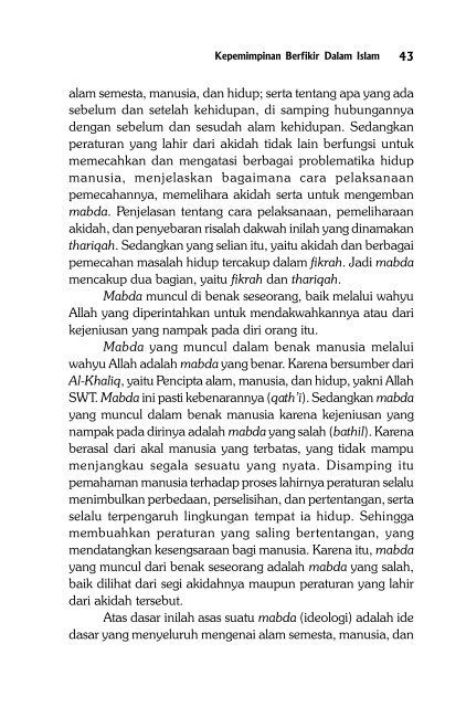 Peraturan Hidup Dalam Islam - MyKhilafah.com