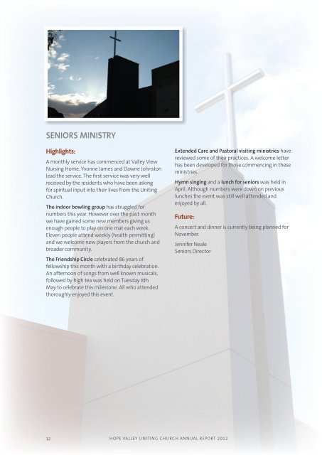 Youth Pastor's Report - Hope Valley Uniting Church