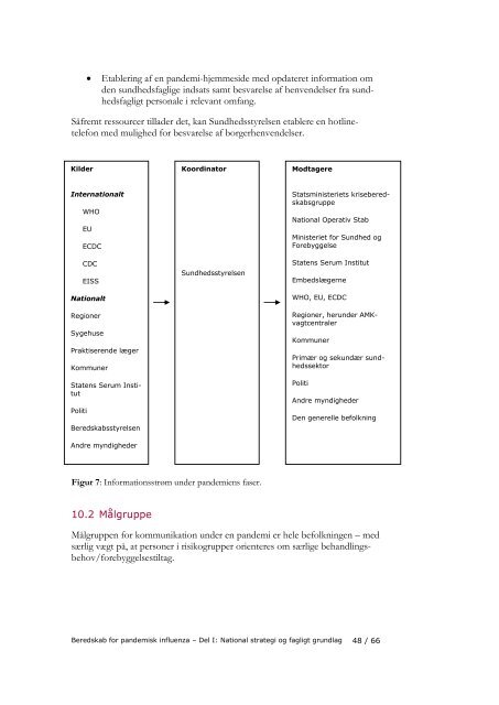 Beredskab for pandemisk influenza, del I - Sundhedsstyrelsen