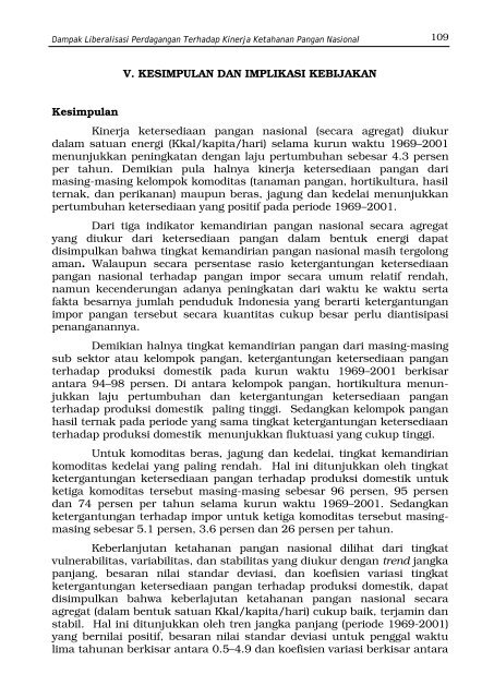 Dampak Liberalisasi Perdagangan terhadap Kinerja Ketahanan ...