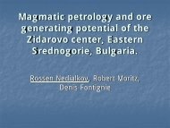 Magmatic petrology and ore generating potential of the Zidarovo ...