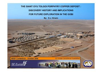 the giant oyu tolgoi porphyry copper deposit : discovery history and ...