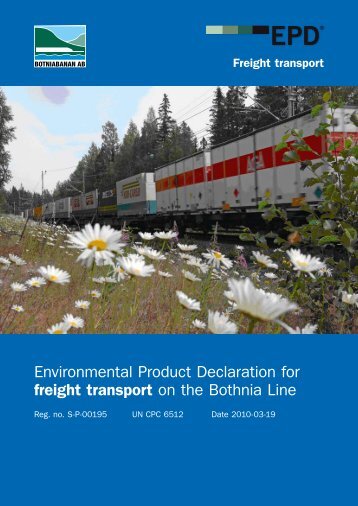 Environmental Product Declaration for freight transport on the ...