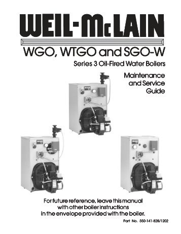 WGO, WTGO and SGO-W - Weil-McLain
