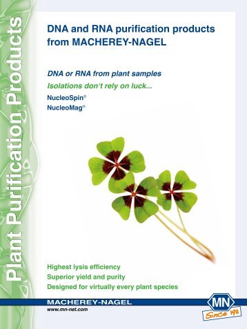 Plant Purification Products - Macherey Nagel