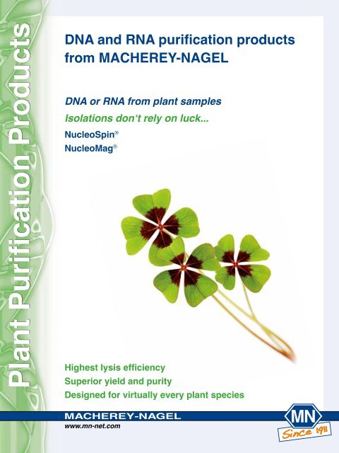 Plant Purification Products - Macherey Nagel