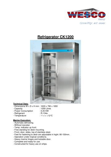 Refrigerator CK1200 - WESCO-Navy