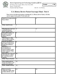 U.S. History Review Packet Scavenger Hunt - Part 2 - BETA