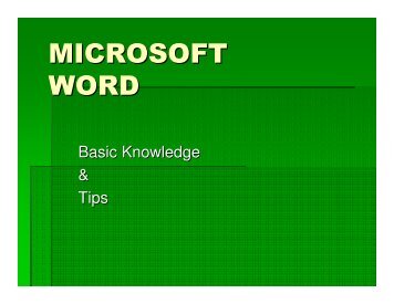 MICROSOFT WORD