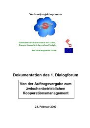 Dokumentation des 1. Dialogforum - BIBA