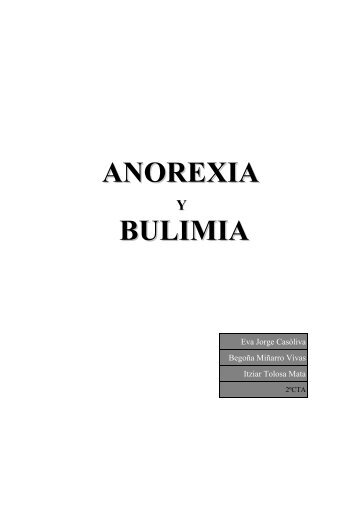 Anorexia y bulimia - Laboratorio de BioestadÃ­stica y EpidemiologÃ­a