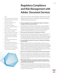 Regulatory Compliance and Risk Management with Adobe Document