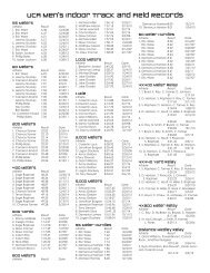 UCA Men's Indoor Track and Field Records