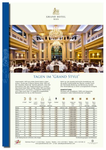Fact Sheet (DE) - Grand Hotel Wien