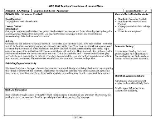 Grammar And Mechanics Rules Chart