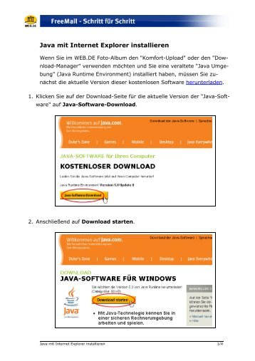 Java mit Internet Explorer installieren - Web