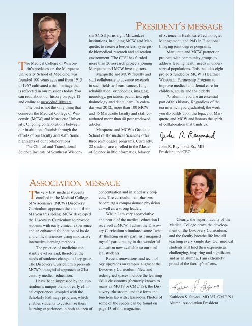 Spring 2013 issue (pdf) - Medical College of Wisconsin