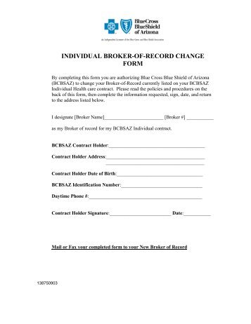 aflac individual standard broker commissions broker of record form