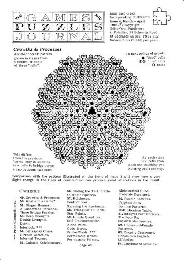 The Games and Puzzles Journal, #4 - Mayhematics