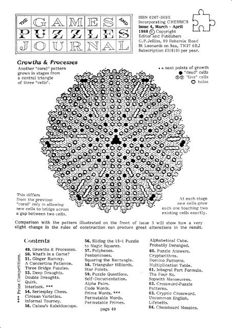 The Games and Puzzles Journal, #4 - Mayhematics