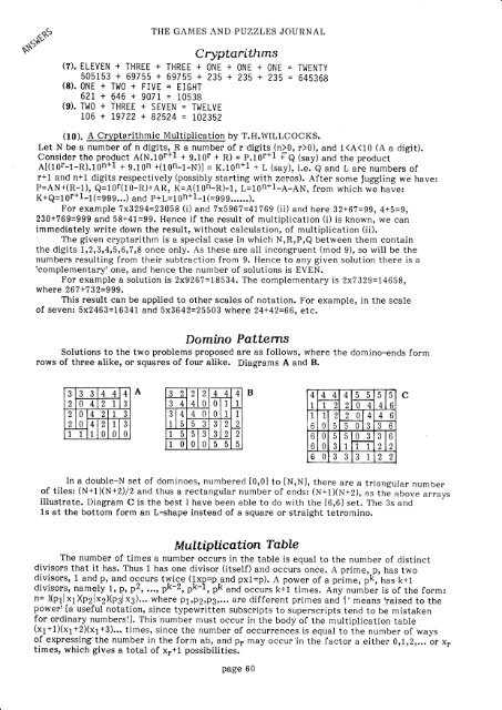 The Games and Puzzles Journal, #4 - Mayhematics