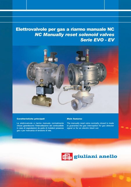 NC Manually reset solenoid valves Serie EVO - EV - Watts Industries