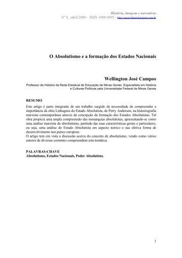 O Absolutismo e a formaÃ§Ã£o dos Estados Nacionais. - HistÃ³ria ...