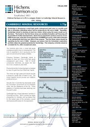 cambridge mineral resources 1.75p - Minesite