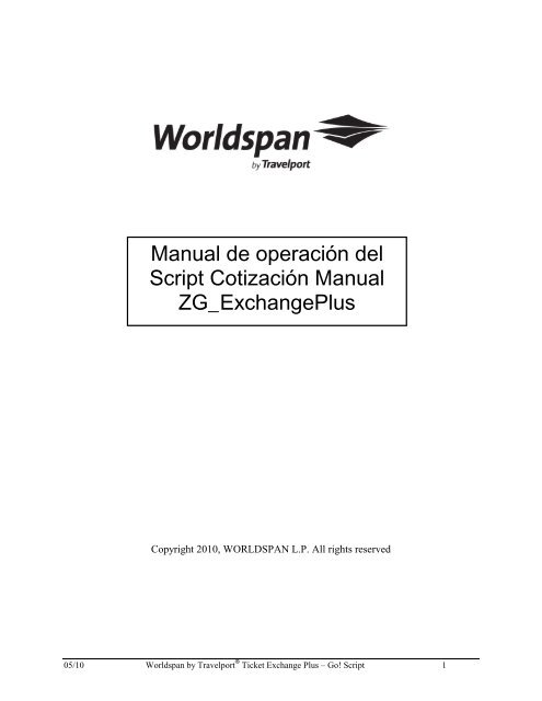 Manual de Operación del Script Ticket Exchange Plus - Global ...