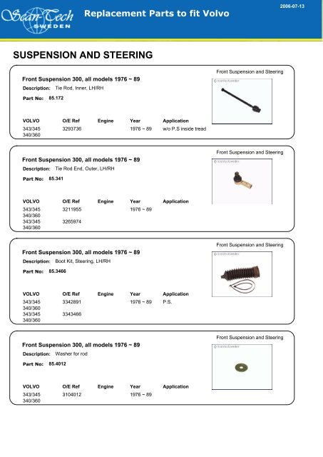 SUSPENSION AND STEERING - Allautoparts.ru