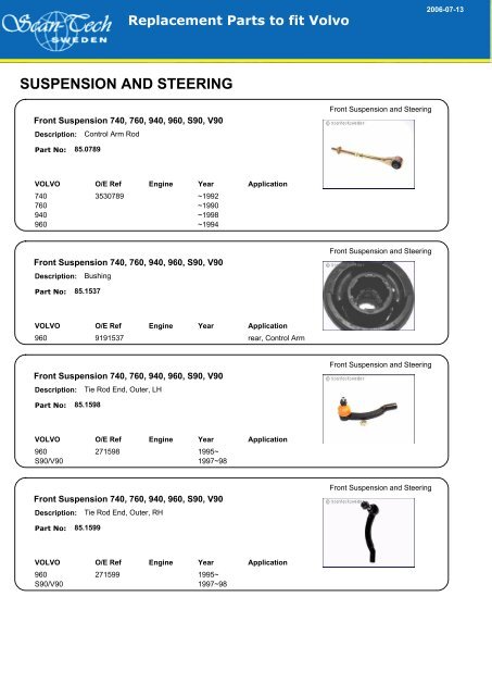 SUSPENSION AND STEERING - Allautoparts.ru