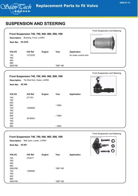 SUSPENSION AND STEERING - Allautoparts.ru