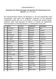 Unterschriftenliste der Ãrzteschaft (Stand: 13.10.2010)