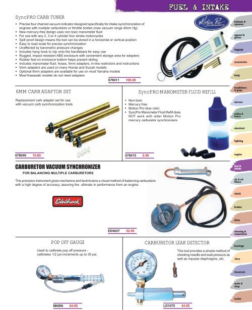 Fuel and Intake - Automatic Distributors