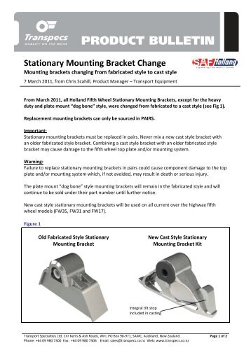 Stationary Mounting Bracket Change - 7 March 2011.pdf - Transpec