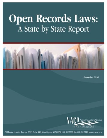 Open Records Laws: A State by State Report - Lenawee County