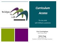 Curriculum Access for the Child with Williams Syndrome