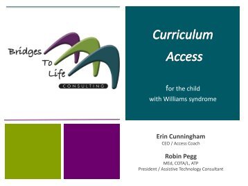 Curriculum Access for the Child with Williams Syndrome