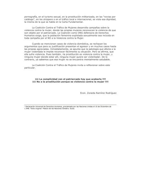 DÃ­a de la No Violencia contra la Mujer - CoaliciÃ³n Contra El TrÃ¡fico ...