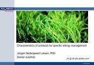 Characteristics of products for specific allergy management Jorgen ...