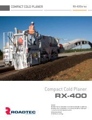 RX-400 Cold Planers - Roadtec, Inc.