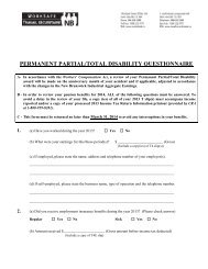 permanent partial/total disability questionnaire - WorkSafeNB