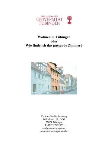 Wohnen in Tübingen oder Wie finde ich das passende Zimmer?