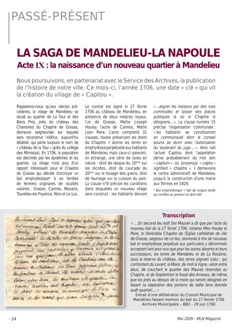 Magazine - Mandelieu La Napoule