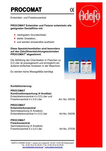 Procomat - ADEFO-CHEMIE GmbH