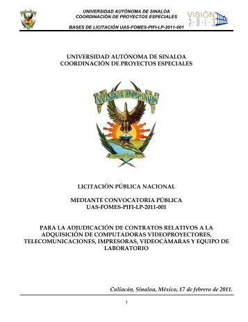 universidad autÃ³noma de sinaloa coordinaciÃ³n de proyectos