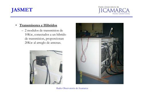 JASMET - Radio Observatorio de Jicamarca